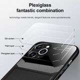 Leather Mirror PlexiGlass Case for iPhone 12 11 Pro Max XS XR XS Max