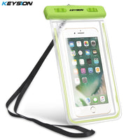 KEYSION Waterproof Bag With Luminous Underwater Pouch Phone Case For iPhone X 8 8 Plus 7 7P 6 6s  For Samsung Galaxy S8 S7 Note8