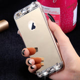 Diamond Glitter Mirror Case For iPhone 7plus 7 6 6S Plus 5 5S SE