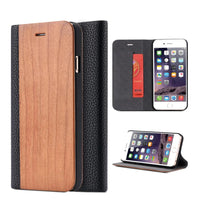 Genuine Wood Wallet Bamboo Leather Full Protection Case For iPhone 11 Pro Max