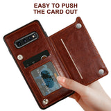 Luxury Leather Wallet Case For Samsung S10 S10E S10 Plus