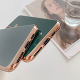 Electroplated Love Heart Phone Case Soft TPU Silicone Back Cover For iPhone 11 Pro Max