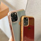 Electroplated Love Heart Phone Case Soft TPU Silicone Back Cover For iPhone 11 Pro Max