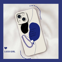 Klein Blue Oil Paint Solid Color Shockproof Soft Case For iPhone 14 13 12 series