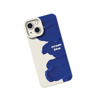 Klein Blue Oil Paint Solid Color Shockproof Soft Case For iPhone 14 13 12 series