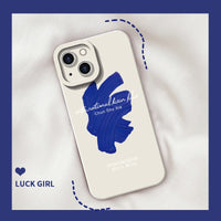 Klein Blue Oil Paint Solid Color Shockproof Soft Case For iPhone 14 13 12 series