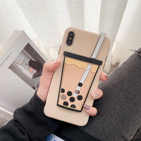 Korean Bubble Tea Phone Case for iPhone X XS MAX XR 7 8 Plus