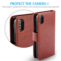 Cover For iPhone X Case Leather PU Wallet Magnetic Detachable