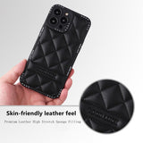 Luxury Leather Case with Camera Lens Protection for iPhone 14 13 12 series