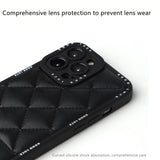 Luxury Leather Case with Camera Lens Protection for iPhone 14 13 12 series