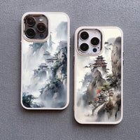 Art Painting Landscape Silicone Soft Case For iPhone 15 14 13 12 series