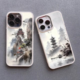 Art Painting Landscape Silicone Soft Case For iPhone 15 14 13 12 series