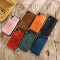 Leather Flip Wallet Case for iPhone 14 13 12 series