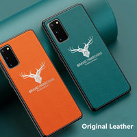Plain Crust Leather Case For Samsung S20 S20 Ultra S20Plus