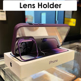 Lens Metal Ring Protector Stand Transparent Shockproof Case For iPhone 14 13 12 series