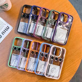 Lens Metal Ring Protector Stand Transparent Shockproof Case For iPhone 14 13 12 series