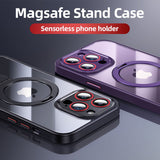 Lens Protection Magnetic Magsafe Wireless Charging Transparent Case For iPhone 14 13 12 series