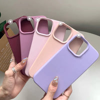 Camera Protection Liquid Silicone Case For iPhone 15 14 13 12 series