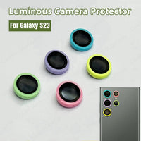 Luminous Lens Protector Ceramic Ring Tempered Glass Camera Case for Samsung Galaxy S23 series