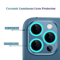 Luminous Lens Protector Ceramic Camera Lens Protective Glass for iPhone 15 14 13 12 series