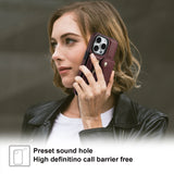 Luxury Leather Card Holder Case With Detachable Lanyard For iPhone 15 14 13 12 series