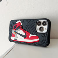 3D Emboss High Quality Sneakers Sport Shoes Case For iPhone 14 13 12 series