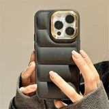 Luxury Down Jacket Soft Silicone Shockproof Case For iPhone 14 13 12 series