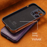 Luxury Card Slot Leather Camera Protective Stand Flip Case for iPhone 14 13 12 series