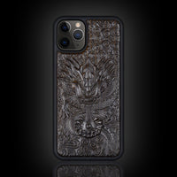 Luxury Carved 3D Stereo Ebony Wood TPU Full Protective Case For iPhone 11 Pro Max