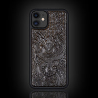 Luxury Carved 3D Stereo Ebony Wood TPU Full Protective Case For iPhone 11 Pro Max