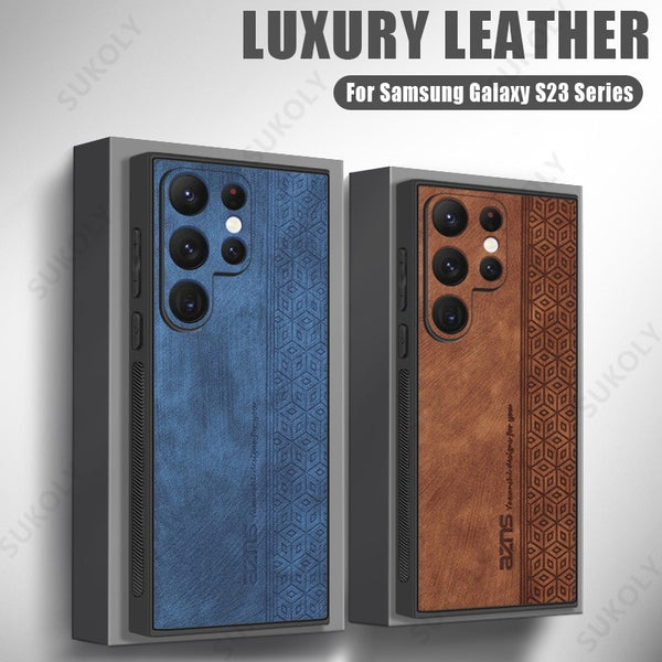 Luxury Shockproof Hybrid Business Leather Texture For Samsung Galaxy S23 S22 S21 series