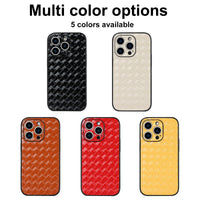 Luxury Chain Weaving Leather Shockproof Soft Case For iPhone 14 13 12 series