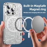 Luxury Clear Mechanical Watch Transparent Lens Protection Magsafe Magnetic Case For iPhone 14 13 12 series