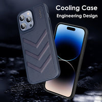 Luxury Cooling PU Leather Magsafe Wireless Charging Case For iPhone 14 series