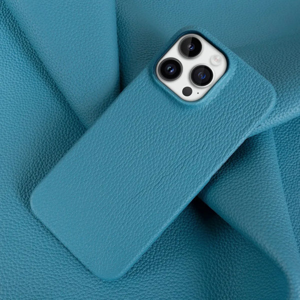 Luxury Solid Pastel Color Premium Leather Case For iPhone 15 14 13 12 series