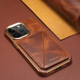 Luxury Leather Card Holders Magnetic Wallet Shockproof Case For iPhone 15 14 13 series