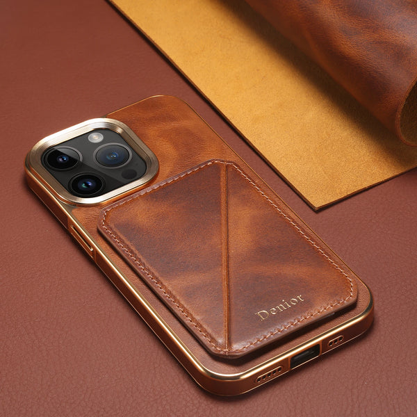 Luxury Leather Card Holders Magnetic Wallet Shockproof Case For iPhone 15 14 13 series