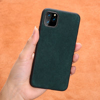 Luxury Genuine Leather Case Suede Soft Touch Shockproof Cover For iPhone 11 Pro Max