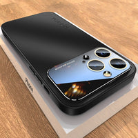 Luxury Glass Camera Lens Protection Matte Shockproof Bumper Hard Case For iPhone 14 13 12 series