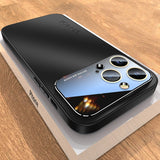 Luxury Glass Camera Lens Protection Matte Shockproof Bumper Hard Case For iPhone 14 13 12 series