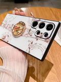 Luxury Glitter Crystal Diamond 3D Ring Holder Bling Case For Samsung Galaxy S23 S22 S21 series