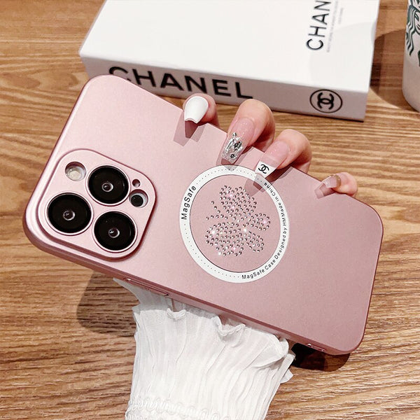 Luxury Glitter Diamond Magnetic Wireless Charging Case For iPhone 14 13 12 series