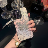 Luxury Glitter Diamond Rhinestone Butterfly Case For iPhone 14 13 12 series