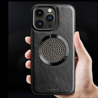 Luxury MagSafe Graphene Radiating Leather Phone Case For iPhone 14 series