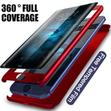 360 Degree Protection Ultra Thin 0.3mm Case For iPhone X 8 7 6 Plus