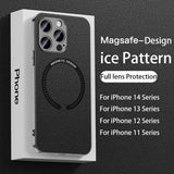 Ice Pattern Plating Magnetic Case for iPhone 14 13 12 series