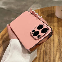 Luxury Leather Plating Shockproof Cases For iPhone 14 13 12 Pro Max Plus