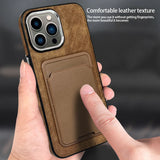 Luxury Leather Card Slots Shockproof Case For iPhone 15 14 13 12 series