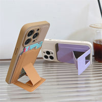 PU Leather Card Wallet Folding Bracket Case for iPhone 14 13 12 series