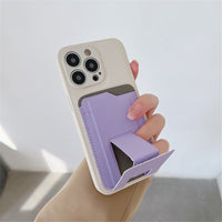 PU Leather Card Wallet Folding Bracket Case for iPhone 14 13 12 series